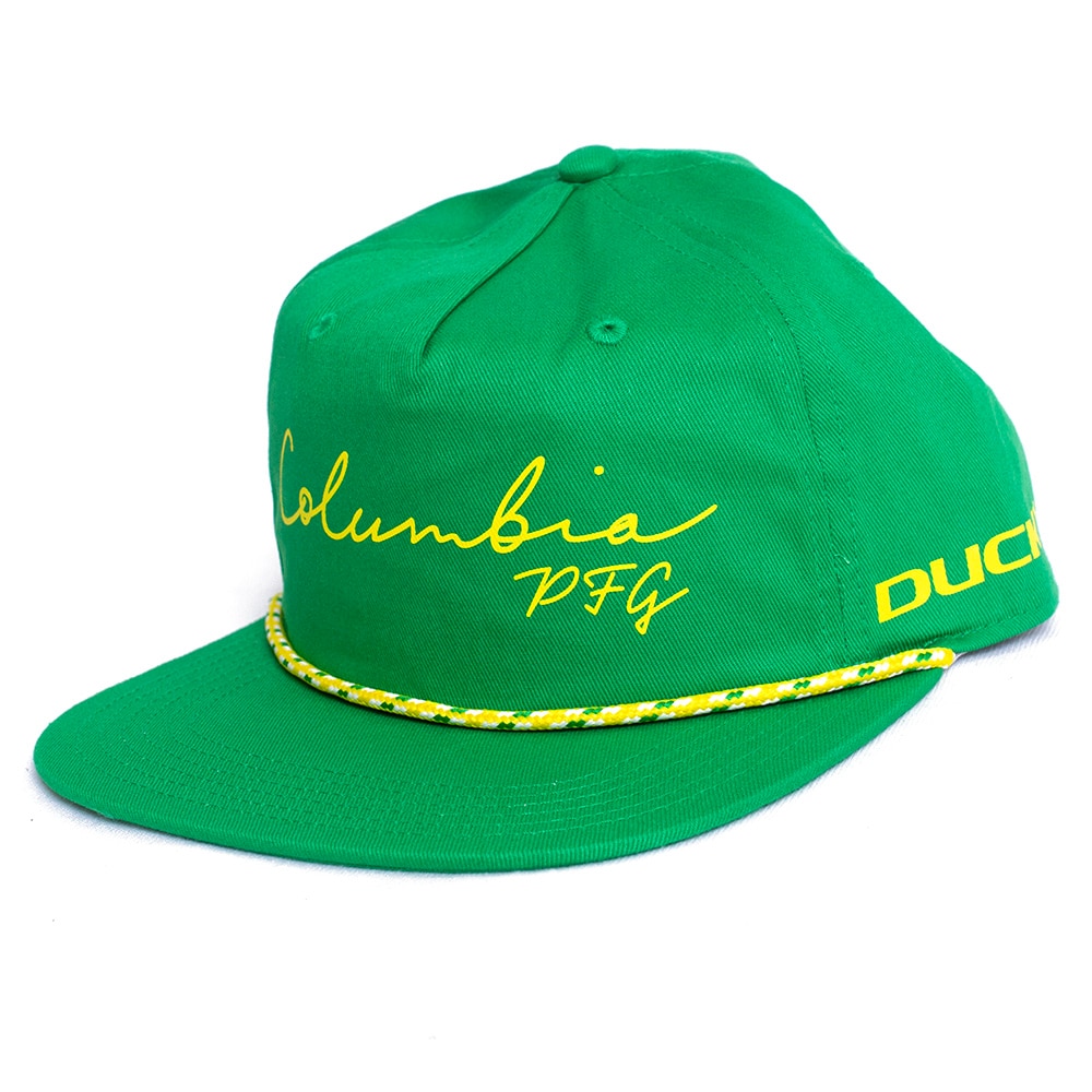 Green Columbia PFG Back Tack Snap Back with Rope Columbia PFG Duck Adjustable Hat